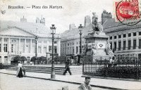 postkaart van Brussel Place des Martyrs