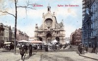 postkaart van Brussel Eglise Ste Catherine