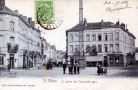 carte postale ancienne de Saint-Gilles La place de Constantinople (actuellement place des héros)