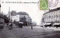 carte postale ancienne de Saint-Gilles Chaussée de Waterloo