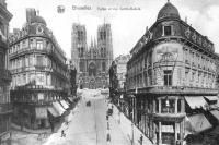 postkaart van Brussel Eglise et rue Sainte-Gudule