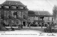 carte postale ancienne de Woluwe-St-Pierre Hôtel Restaurent des Quatre-bras avenue de Tervueren