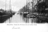 carte postale de Bruxelles Canal de Willebroeck et l'Allée Verte