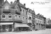 carte postale ancienne de Uccle Rue du Doyenné vers l' Eglise