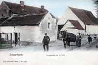 carte postale ancienne de Schaerbeek La grande rue au bois