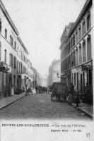 carte postale ancienne de Schaerbeek La rue de l'Olivier