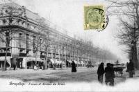 carte postale de Bruxelles Palais et avenue du Midi