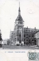 carte postale ancienne de Nivelles Palais de Justice