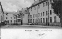 carte postale ancienne de Nivelles Le collège