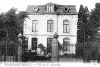 carte postale ancienne de Court -St-Etienne Villa de F. Henricot