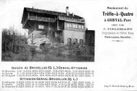 carte postale ancienne de Genval Restaurant du trèfle à quatre feuilles