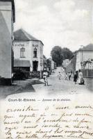 carte postale ancienne de Court-Saint-Etienne Avenue de la station