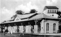 carte postale ancienne de Matadi Ancienne gare de Matadi