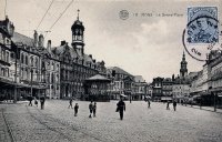 carte postale ancienne de Mons La Grand'Place