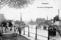 postkaart van Charleroi La route de Philippeville