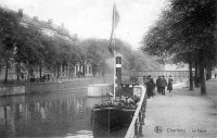 carte postale ancienne de Charleroi Le canal
