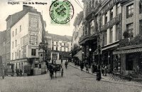carte postale ancienne de Charleroi Rue de la Montagne