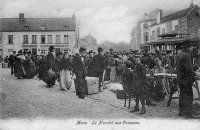carte postale ancienne de Mons Le Marché aux Poissons
