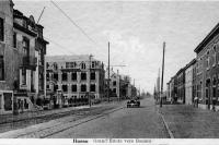 carte postale ancienne de Hornu&nbsp;Grand route vers Boussu