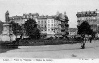 postkaart van Luik Place du Théatre - Statue de Gretry