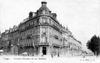 carte postale ancienne de Liège Avenue Blonden et rue Raikem