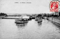 carte postale ancienne de Liège La Meuse à l'Evêché