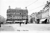 carte postale ancienne de Liège Place Verte
