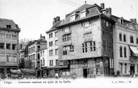 carte postale ancienne de Liège Ancienne maison au quai de la Goffe