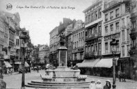 carte postale ancienne de Liège Rue Vinâve-d'Ile et Fontaine de la Vierge