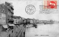 carte postale ancienne de Liège Quai de la Batte