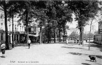 carte postale ancienne de Liège Boulevard de la Sauvenière