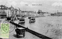 carte postale ancienne de Liège Quai de la Batte