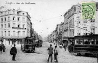 carte postale ancienne de Liège Rue des Guillemins