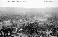 carte postale ancienne de Liège Panorama général