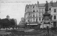 carte postale ancienne de Liège La Statue Grétry et la place de la République Française
