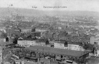 carte postale ancienne de Liège Panorama pris de Cointe