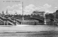carte postale ancienne de Liège La Passerelle