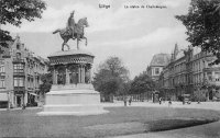 postkaart van Luik La Statue de Charlemagne (Parc D'avroy)