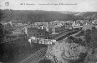 postkaart van Pepinster La Passerelle, la ligne de Spa et panorama