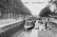 carte postale ancienne de Liège Canal de Maestricht