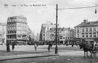 carte postale ancienne de Liège La Place du Maréchal Foch