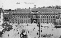 carte postale ancienne de Liège Palais de Justice