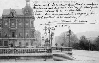 carte postale ancienne de Liège L'Ile du Commerce et l'avenue Rogier