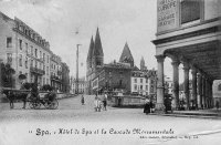 carte postale ancienne de Spa Hôtel de Spa et la Cascade Monumentale