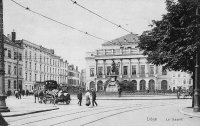 carte postale ancienne de Liège Le Théatre