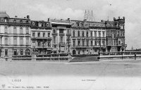 carte postale ancienne de Liège Les Terrasses