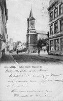 carte postale ancienne de Liège Eglise Sainte-Marguerite