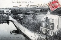 carte postale ancienne de Spa Le Lac et l'Hôtel Warfaz