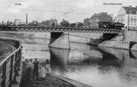 carte postale ancienne de Liège Pont d'Amercoeur