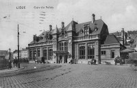 carte postale ancienne de Liège Gare du Palais